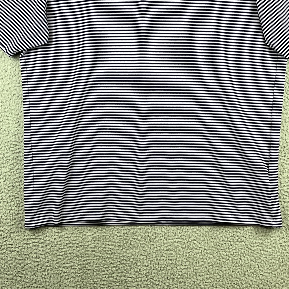 KJUS Golf Polo Shirt Mens XL 54 Comfort Fit Navy Blue Purple‎ Striped UPF 30+ - Picture 5 of 12